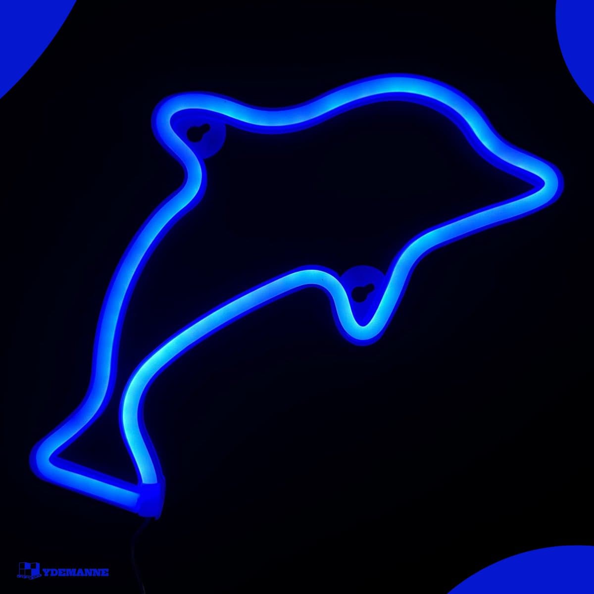 Neon Lamp - Dolfijn Blauw - USB of Batterijen - Neon Verlichting - Neon Led Lamp - Neon Wandlamp