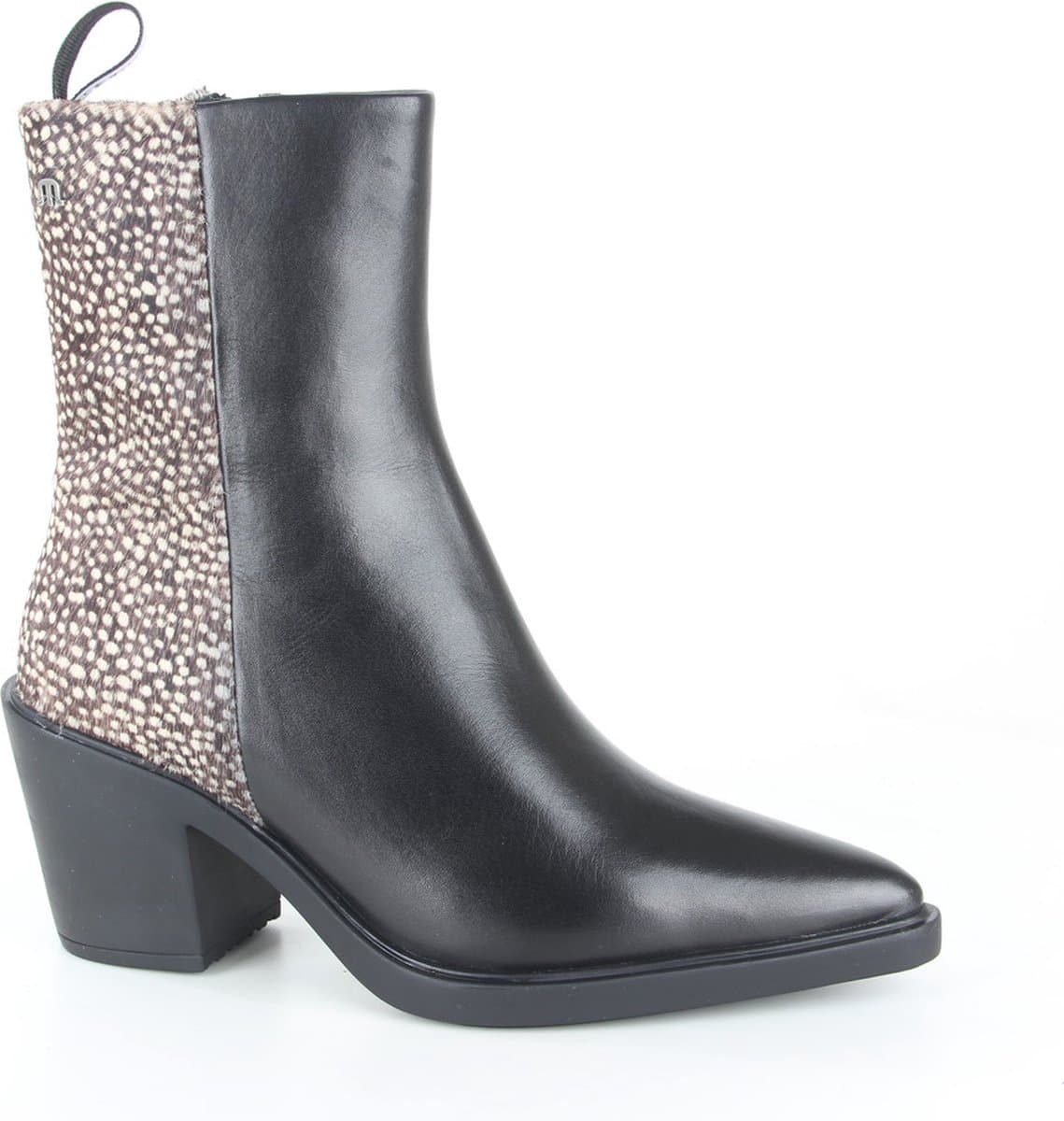 Maruti - Gisele Enkellaarsjes op hak Pixel - Black/Pixel Black - 40