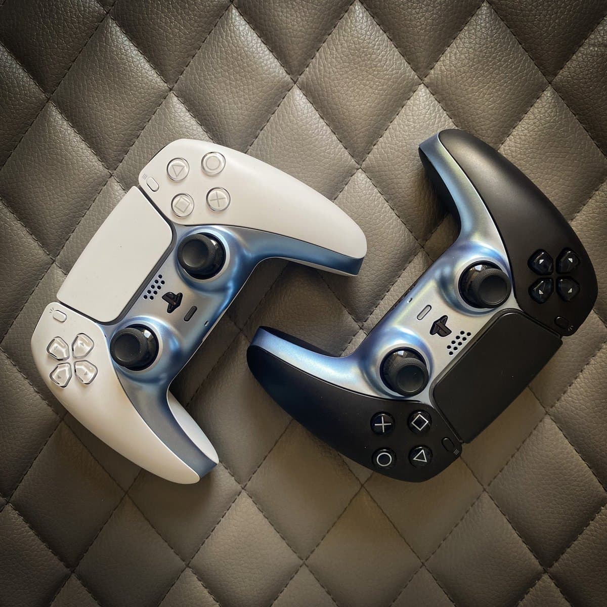 Controller behuizing faceplate - geschikt voor de Playstation 5 controller - Blauw metallic