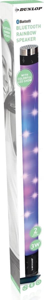 Dunlop Bluetooth Speaker - Met Licht - 3 W - 2000 mAh - Regenboog Kleuren