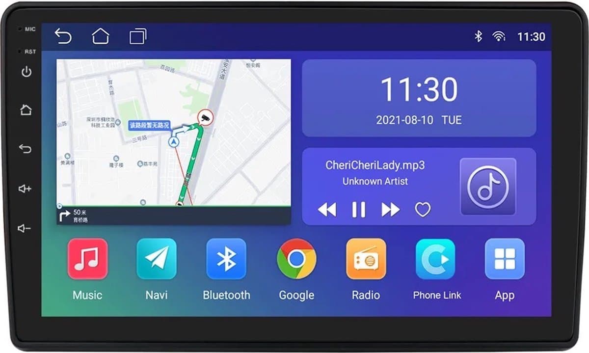 Navigatiesysteem auto met scherm - autoradio geschikt voor Android en iOS - wifi bluetooth radio - geschikt voor Fiat Ducato 2006-2021