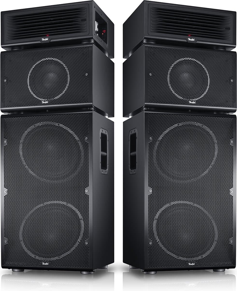 Teufel POWER HIFI stereo set - Modulair bluetooth luidsprekersysteem - Set van 2 - zwart