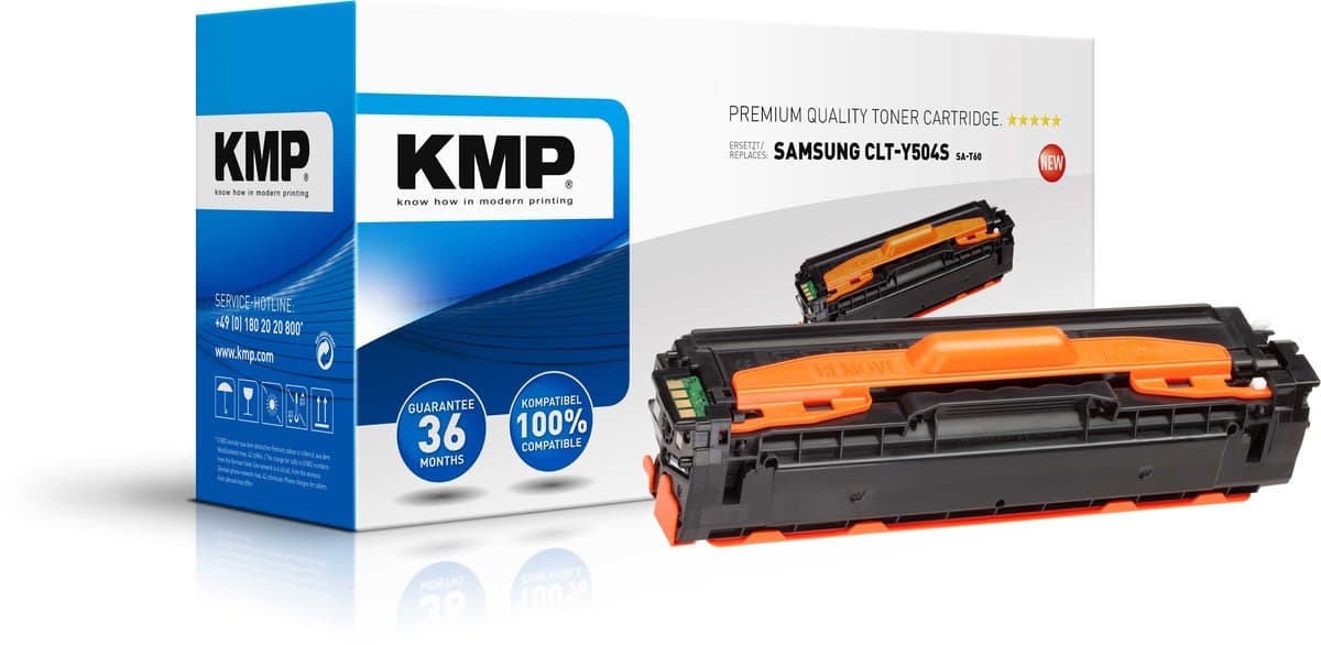 KMP Toner vervangt Samsung CLT-Y504S Compatibel Geel 1800 bladzijden SA-T60