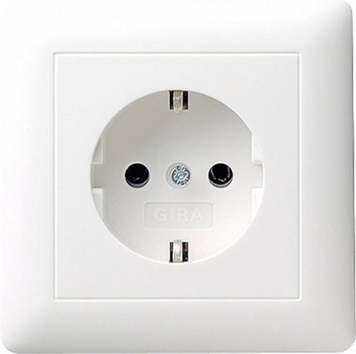 GIRA 044027 Wandcontactdoos met randaarde Inzetstuk System 55, Standaard 55, E2, Event, Event Clear, Event Opaque, Espr