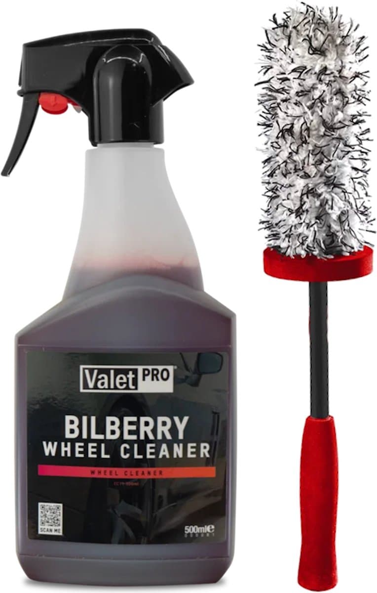 Valet Pro - Bilberry wheelcleaner- Velgenreiniger-inhoud: 500 ml -met handige lange wielborstel