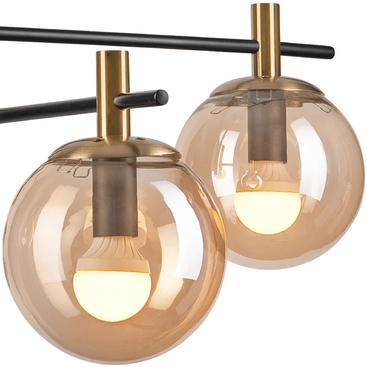 Licht-Erlebnisse - Padad - Plafonnière - E14 - van - Staal glas - in - Goud zwart