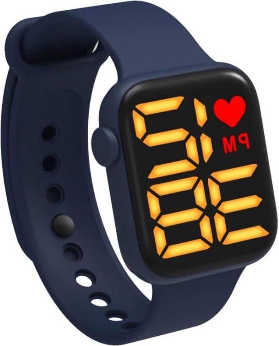 Fitnesstracker - Elektronisch Kinderhorloge LED Waterdicht - Vierkant Touchscreen - Kinderen Sport - Smartwatch .
