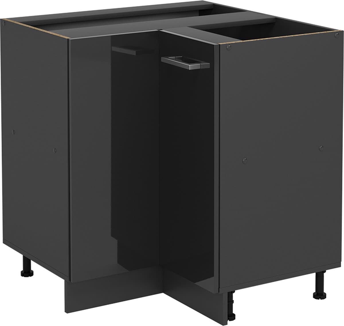 Vicco R-Line Hoekkast – 75.6 cm zonder werkblad Antraciet Hoogglans