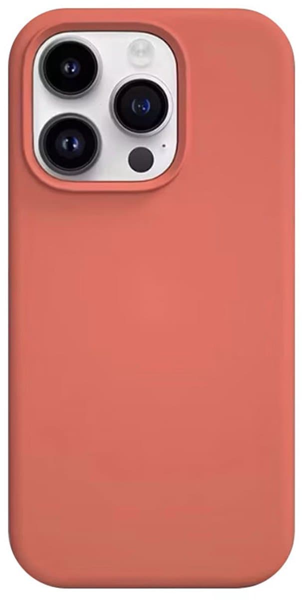 Trusmi CF33-076- iPhone 15 siliconen hoes – Grapefruit kleur, Slim Fit Beschermcase, Slank Design, Schokbestendig, Anti-Vingerafdruk en Krasbestendig