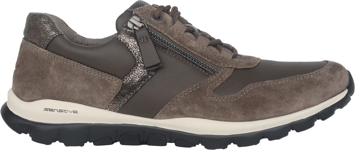 Gabor rollingsoft sensitive 76.969.30 - dames rollende wandelsneaker - Grijs - maat 41 (EU) 7.5 (UK)