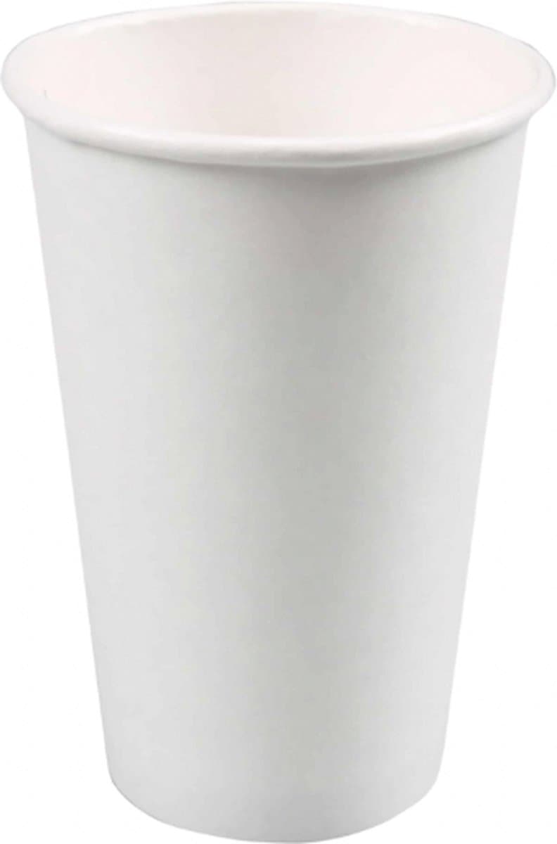 KURTT - Koffiebekers to go - Wit - 300 ml - Koffiebeker karton - Papieren Beker - Drinkbeker - To-Go - Milieuvriendelijk wegwerpbeker - 12 oz - 100 stuks
