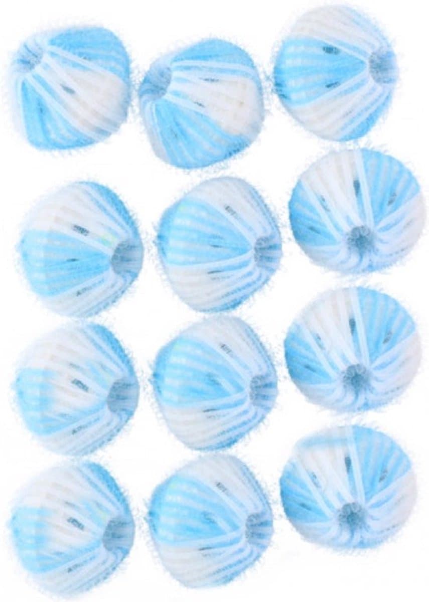 Wasballen - Anti-pluis - Gripoppervlak - 12 stuks - Wasbaar tot 60°C