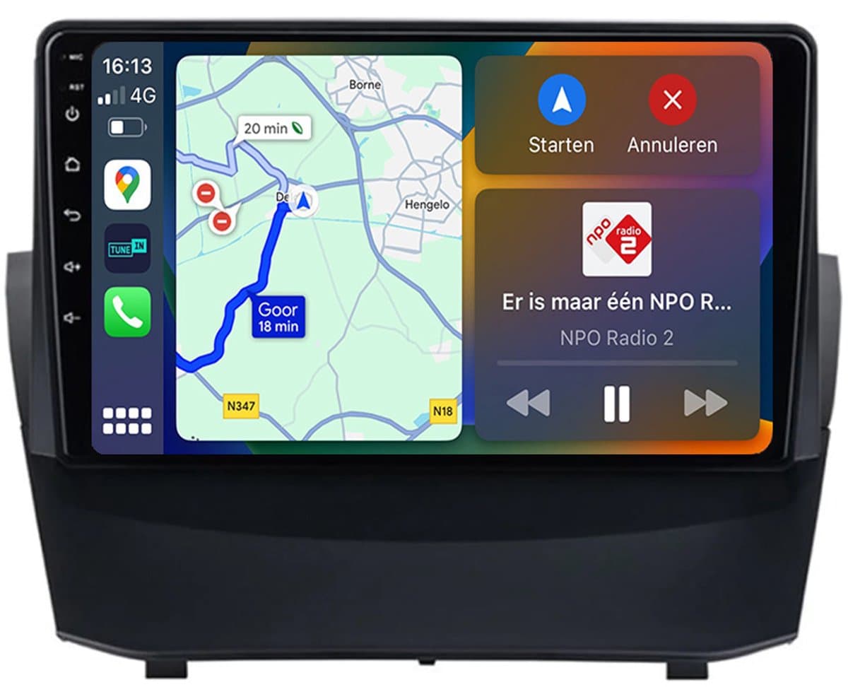 BG4U - Android Navigatie Radio geschikt voor Ford Fiesta 2012-2017 met SYNC met Apple Carplay en Android Auto