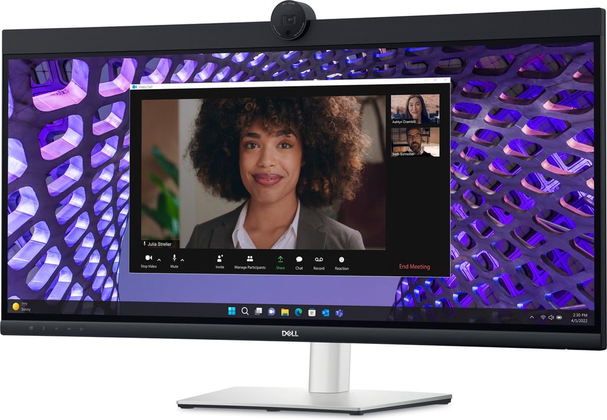 DELL P Series P3424WEB computer monitor 86,7 cm (34.1") 3440 x 1440 Pixels 4K Ultra HD LCD Zwart