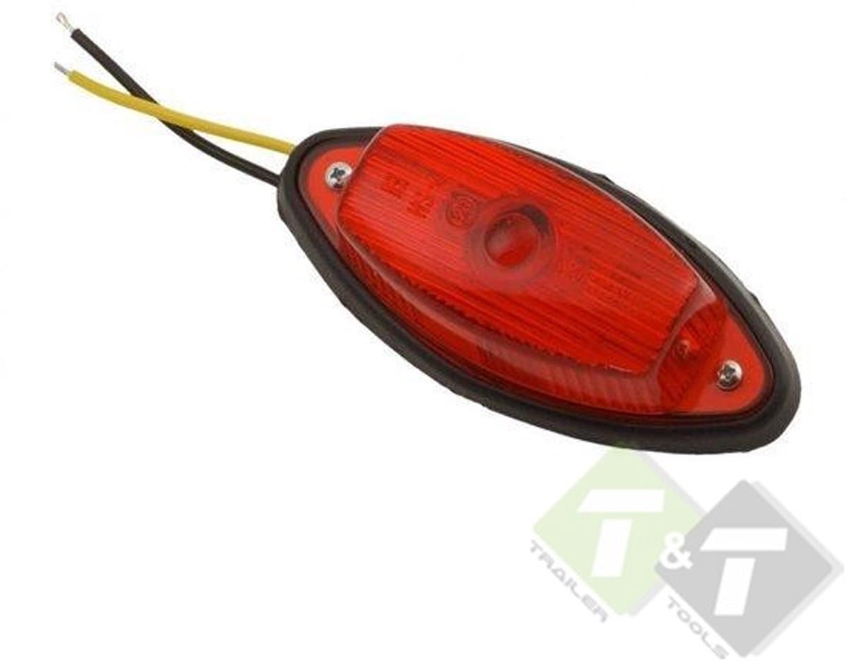 zijmarkeringslamp universeel rood 12/24 volt - contourlamp - breedtelamp - zijlamp