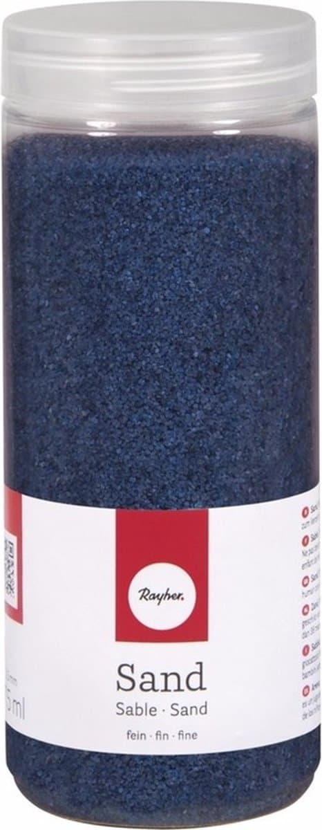 Rayher hobby Fijn decoratie zand korrels - blauw - 475 ml - zandkorrels - knutselmateriaal - 0.1 tot 0.5 mm