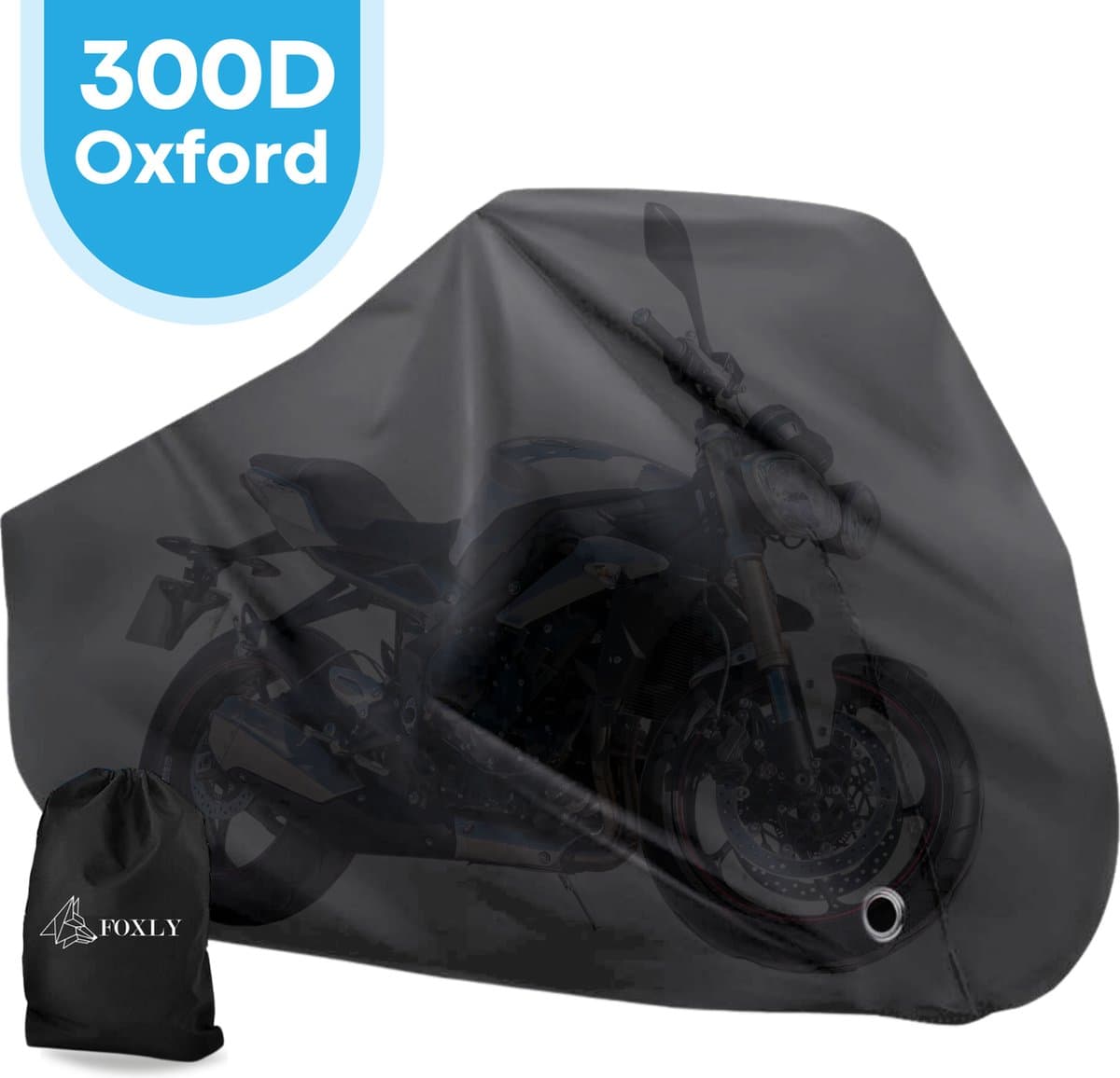 FOXLY® Motorhoes/Scooterhoes Universeel voor alle Motors/Scooters - Waterdicht 300D Oxford - Geschikt voor Windscherm - Incl. opbergzak
