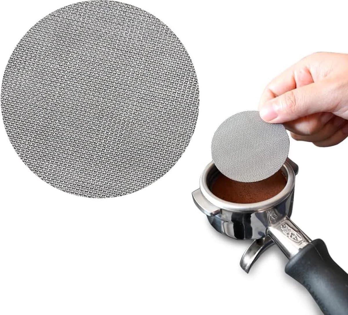 Puck Screen - Espresso distributie filter - 53,3 mm - barista - barista tools - RVS -