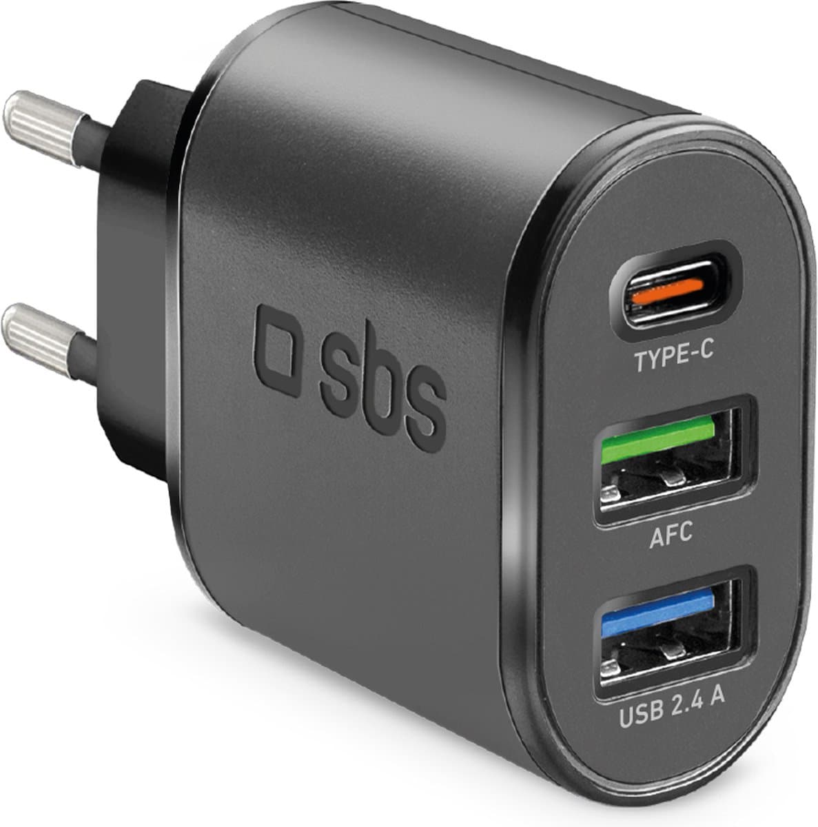 SBS TETR2USBTCPD30W oplader voor mobiele apparatuur Universeel Zwart AC Snel opladen Binnen