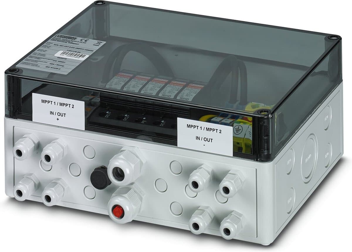 Phoenix PV Overspanningsbeveiliging Behuizing TYPE 2 DC +/- 2 MPPT Terminal