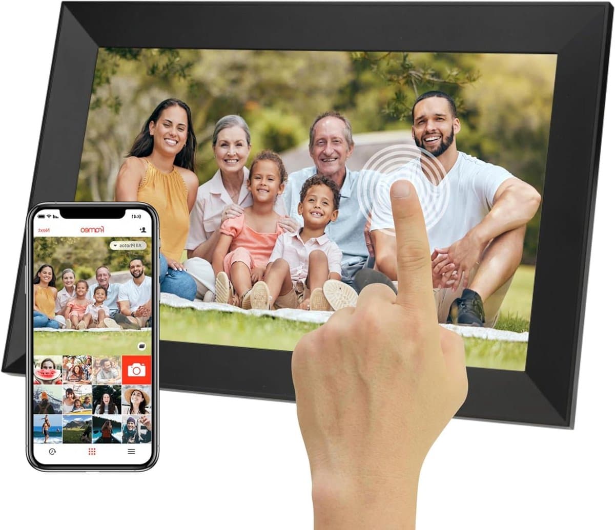 Digitale Fotolijst - WiFi Display - Herinneringen Delen - HD Touchscreen - 10.1 Inch - Zwart