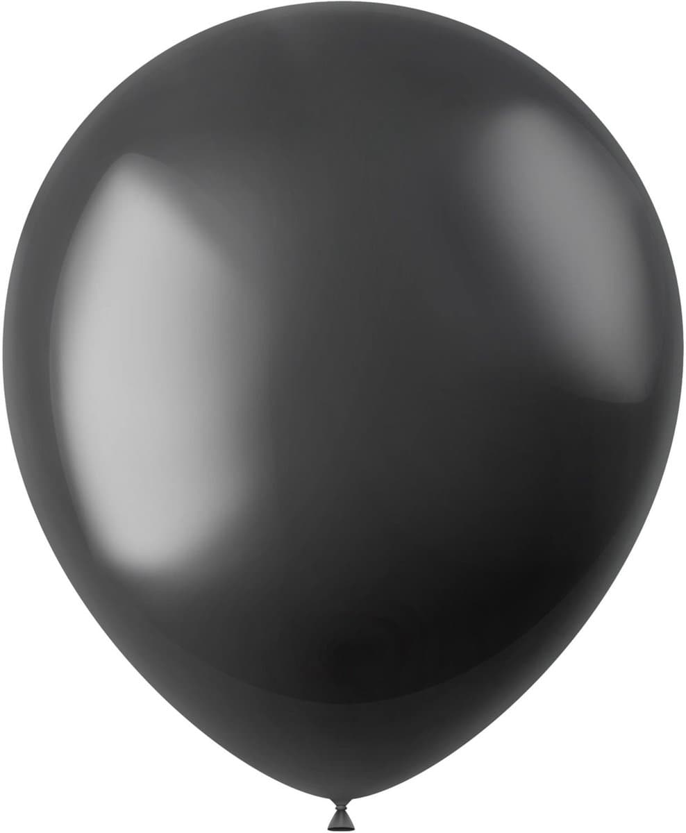 Ballonnen Radiant Onyx Black Metallic 33cm - 10 stuks