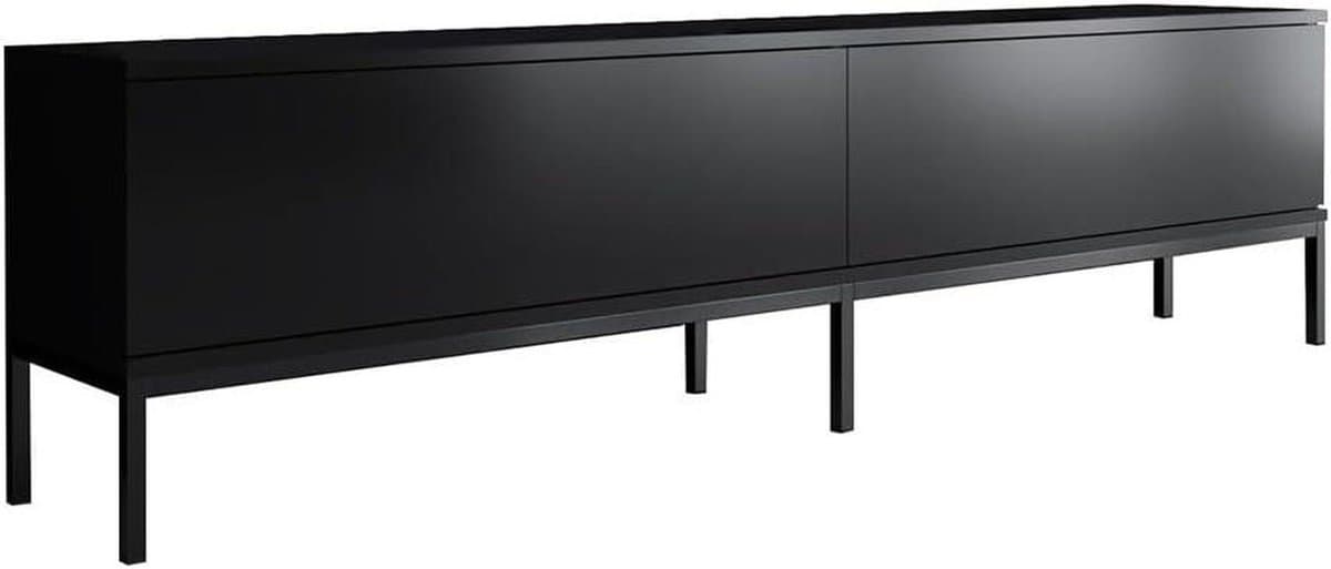 TV Meubel - Kast Dressoir - Opbergen Woonkamer - 2 Vouwdeuren - 180 cm - Zwart