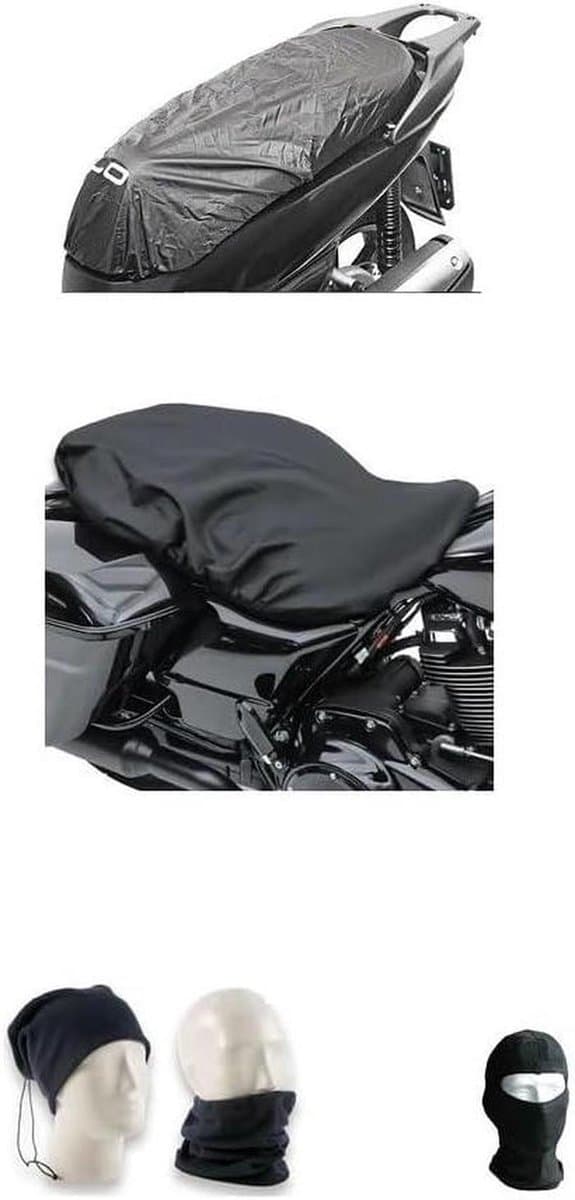 Zadelhoes Motorfiets - Scooterhoes Regenhoes - Zadel Beschermen - Waterdicht Gelaste Naden - XL 145 x 105 cm - Zwart