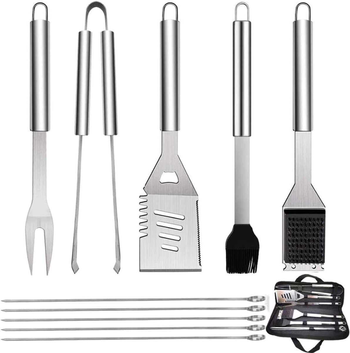 DYNA® Bbq Gereedschap - Bbq Accesoires - Bbq tang - Zilver - 35cm x 8cm x 3cm