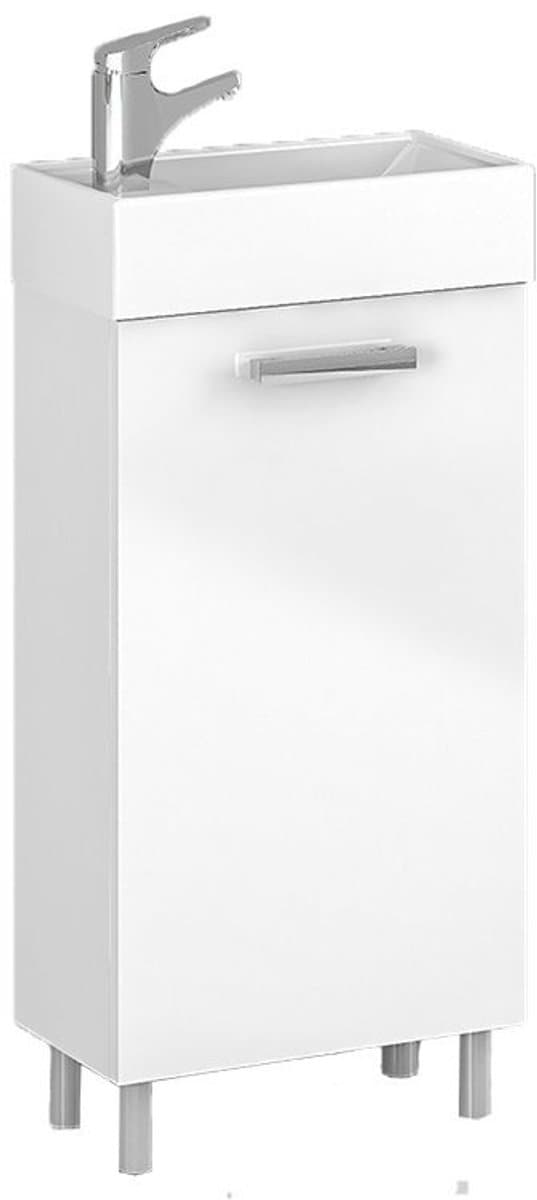 Astor Lupo Serie - Badkamermeubel - 40 cm - Met Wastafel - Chroom Grepen