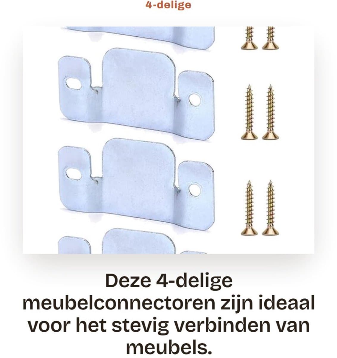 Dailygoods- Bankconnectoren Hoge Kwaliteit - Gegalvaniseerde IJzeren Connectoren - Meubelconnectoren - Schroeven - Duurzaam - Eenvoudige Installatie - Meubelverbinder