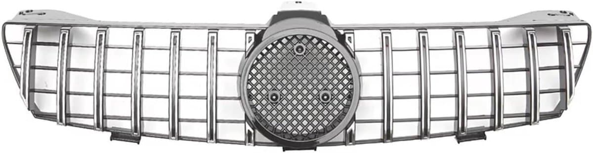 Voorbumper Grille - Racegrille Diamant - Auto Uiterlijk Verbeteren - GTR-stijl Ontwerp - 100 cm - Chroom Zilver