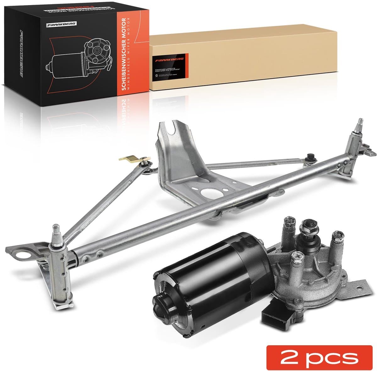 Frankberg 1x Ruitenwissermotor+1x Ruitenwisser Mechanisme Voor voor VW