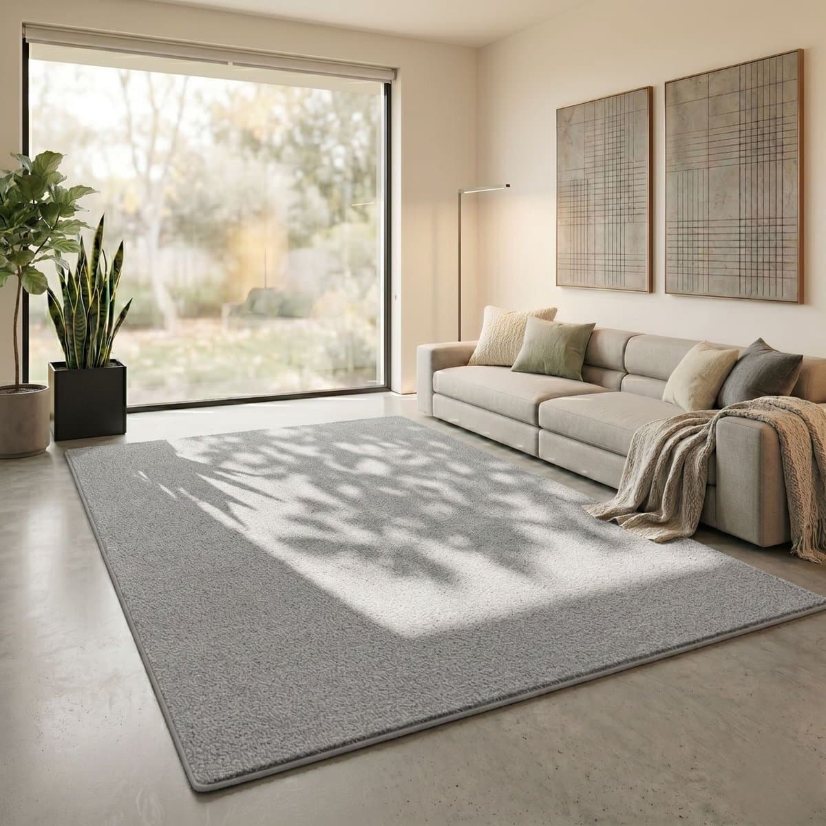Floordirekt Velours Tapijt op Maat Dynasty - Loper met Zachte Fluwelen Pool - Zilvergrijs - 200 x 400 cm - Luxe, Comfortabel & Onderhoudsvriendelijk - Verkrijgbaar in Verschillende Maten voor Hal, Keuken & Woonruimte