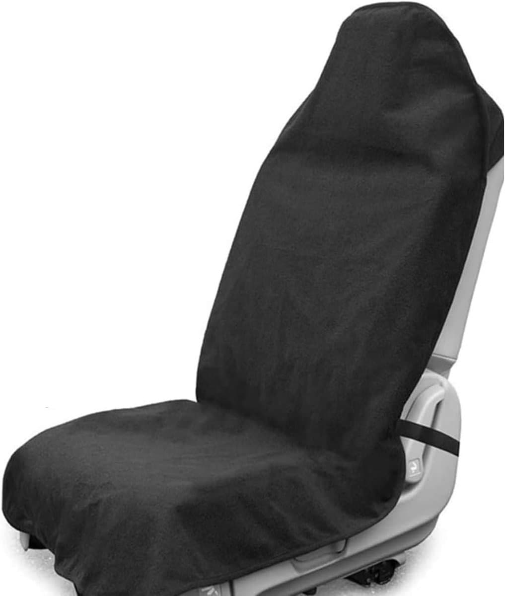 Autostoelhoes Badstof - Stoel Protector - Bescherming Bekleding - Wasbaar Antislip - 1 Stuks - Zwart