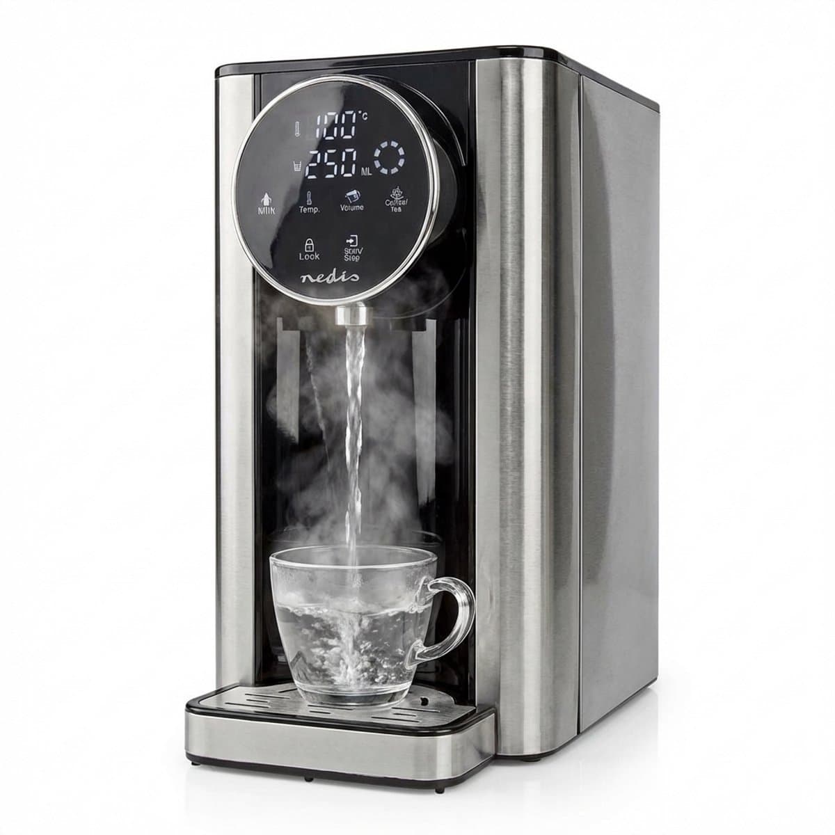 Nedis Heetwaterdispenser - 2600 W - 2.7 l - Aluminium / Zwart