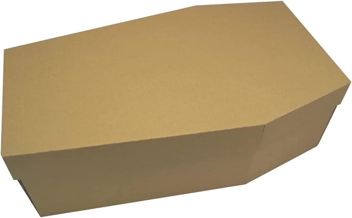 Kartonnen Dierenkist - Begrafeniskist Huisdier - Laatste Rustplaats - Extra Stevig Materiaal - XXL 80x44x25 cm - Naturel Bruin