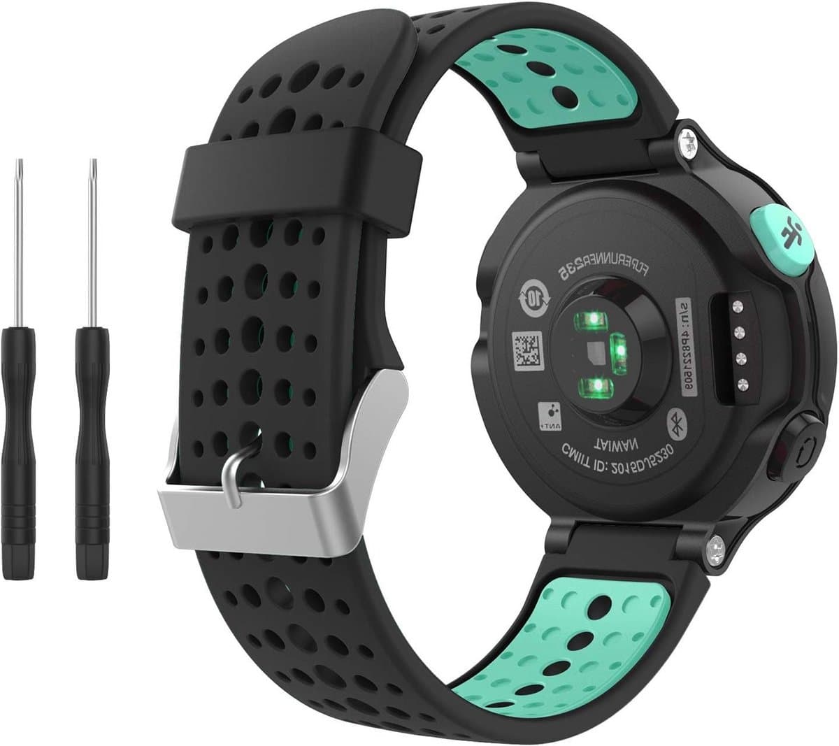 Zachte siliconen horlogeband voor Garmin Forerunner 235/220/230/620/630/735XT en Approach S20, vervangbare sportband voor comfort en stijl