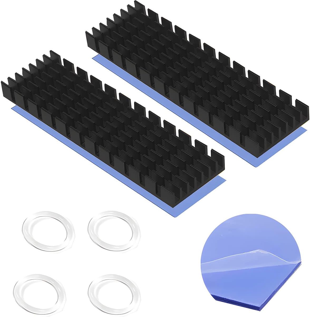 Dailygoody - Aluminium koellichaam - M.2 SSD radiator - Voorkomt warmteproblemen - Zwart - Warmtegeleiding - Eenvoudige installatie - Geschikt vo