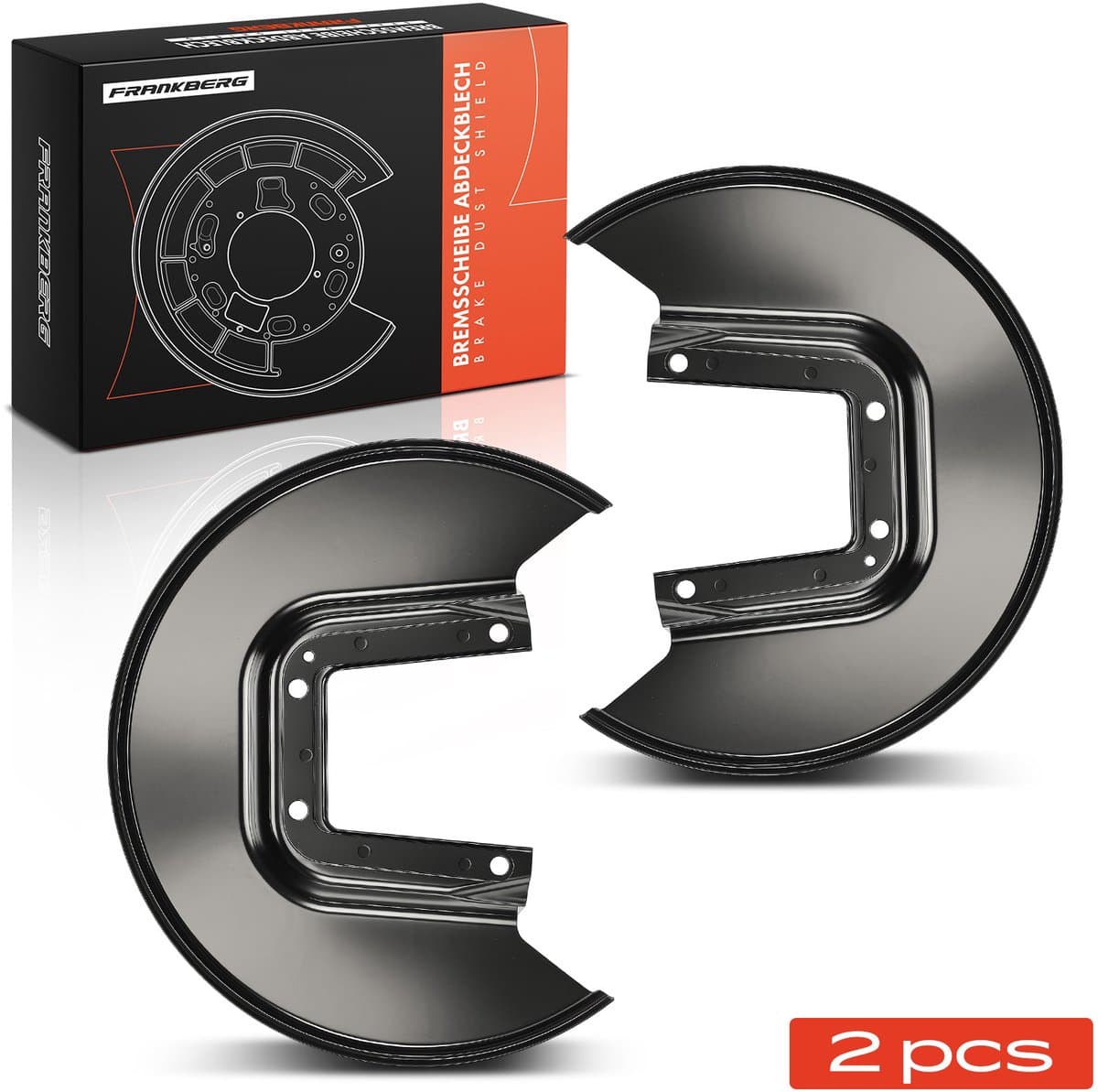Frankberg 2x Stofplaat Remmen Achteras voor Peugeot 206 CC SW 2D 2E/K