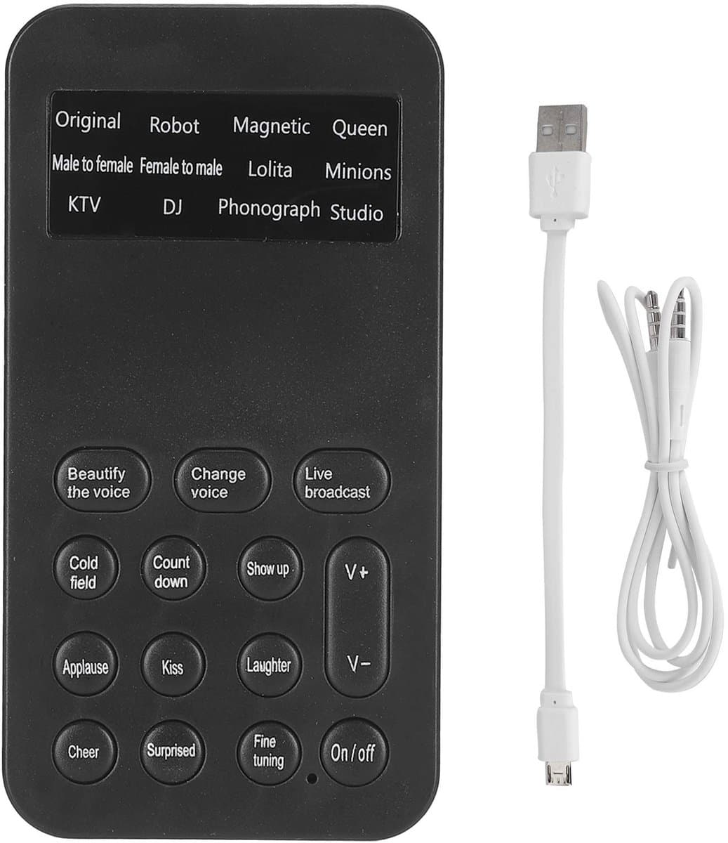 OmGoods - Dailygoody - Stemvervormer - Geluidseffecten - Handheld Geluidskaart - Geschikt voor Mobiele Telefoon - Stemwisseling - Voor Computer en Laptop