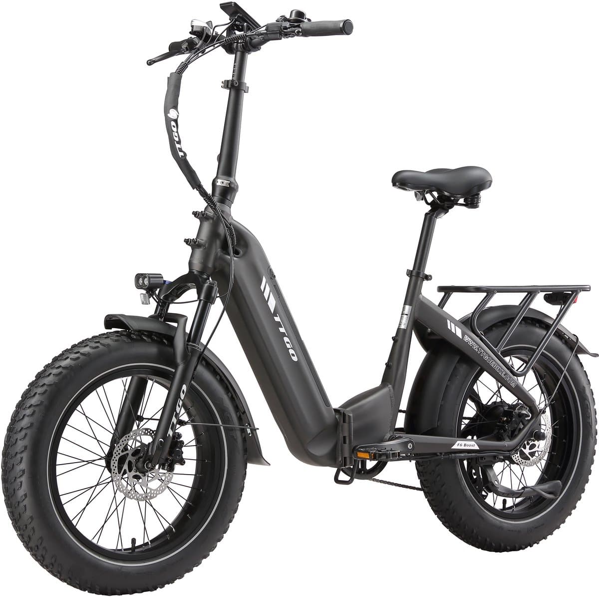 TTGO F6 Boost Elektrische Fiets – 250W Motor - 48V18Ah Lithium Accu – Actieradius tot 120 km – Hydraulische Schijfremmen – 20×4.0 inch Fatbike Banden - Shimano 7 Versnellingen - Grijs