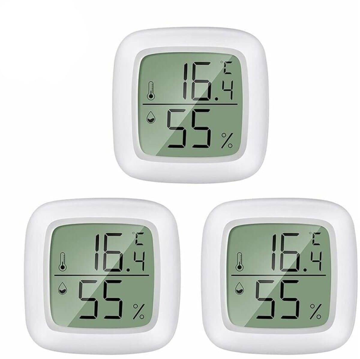 carmdering - Digitale binnen-Temperatuur Vochtigheid Sensor - Digitale Monitor - Klimaat Regeling - Hoge Precisie Meting - Wit-3-Pack