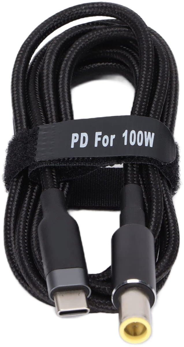 Store_8 - Laptop Charging Cable - 100W - Snelladen - JD0602 (0.5m) - Type-C naar DC Plug - Voor Thinkpad Laptops - Power Cable