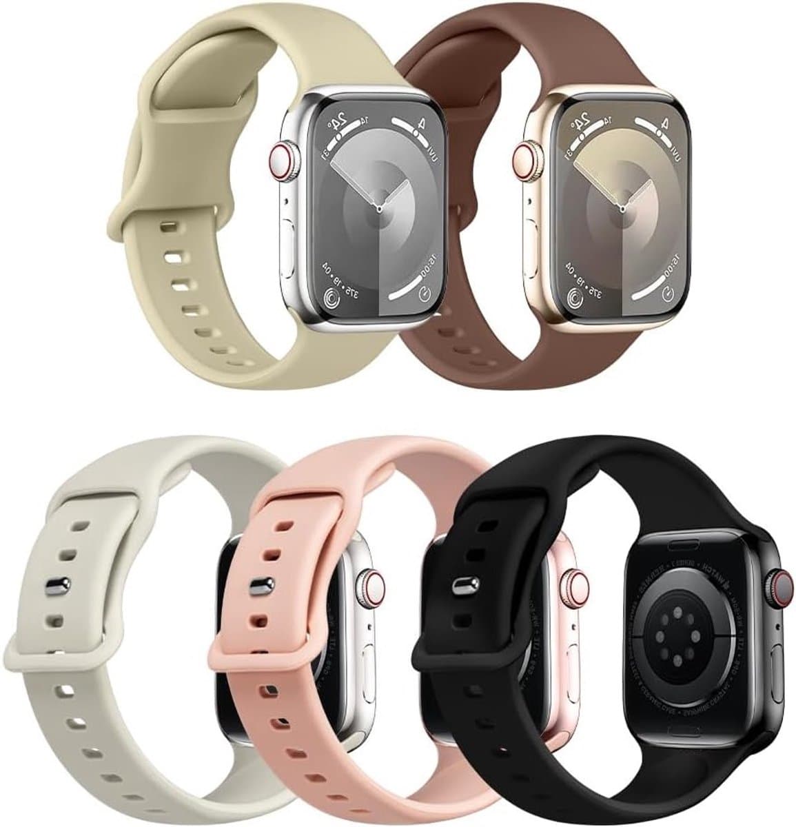 Verstelbare Elastische Nylon Sportband voor Apple Watch - Geschikt voor SE en Series 10/9/8/7/6/5/4/3 Ultra 2 met Comfortabele Vlechtstructuur