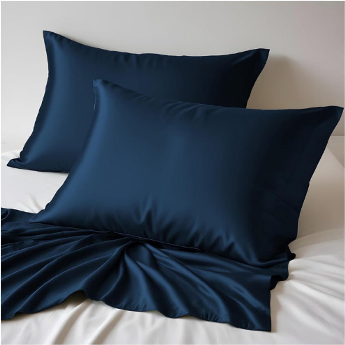 Kussenslopen Van 100% Biologische Bamboe - Set Van 2 - Zachte Premium Bamboezijden Kussenslopen Voor Haar En Huid - Verkoelende Kussenslopen Met Standaardformaat Met Envelopsluiting - 50 X 75 Cm