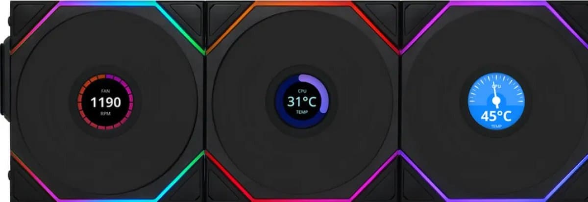 Lian Li UNI FAN TL Wireless met LCD - 3 x 120mm