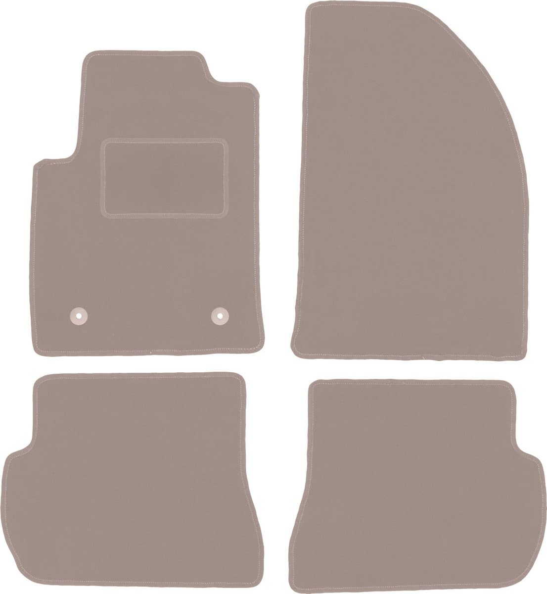 Beige velours vloermatten voor: Ford Fusion hatchback (2005-2012)