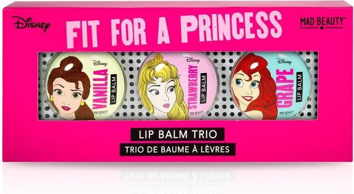 Disney Princess Set van 3 Lippenbalsem - Lipgloss - Lipbalsem - Ariel - Doornroosje - Aurora - Belle- Meisjes