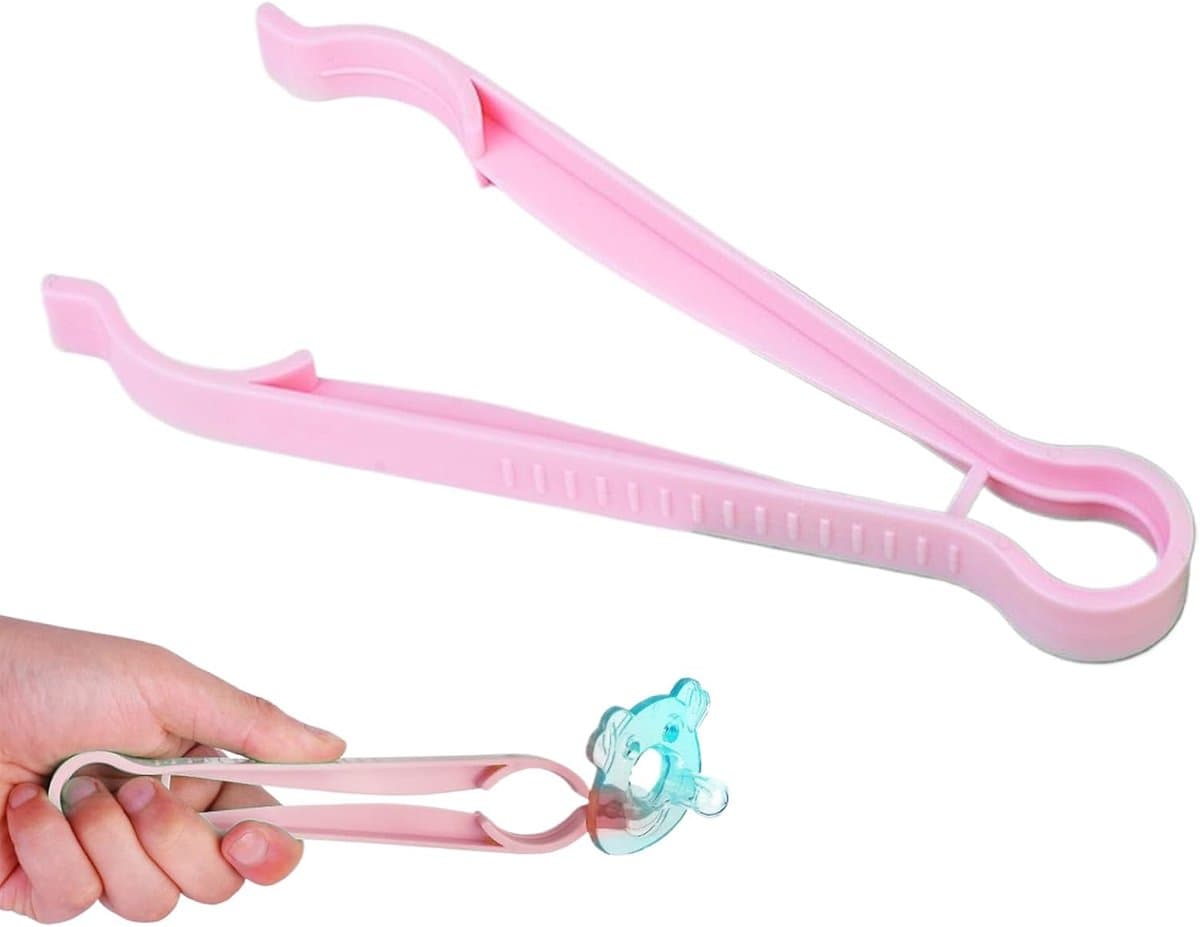 Flessentang Clip - Babyfles Houder - Hygiënisch Vasthouden - Antislip Grip Ontwerp - 22 x 103 cm - Roze